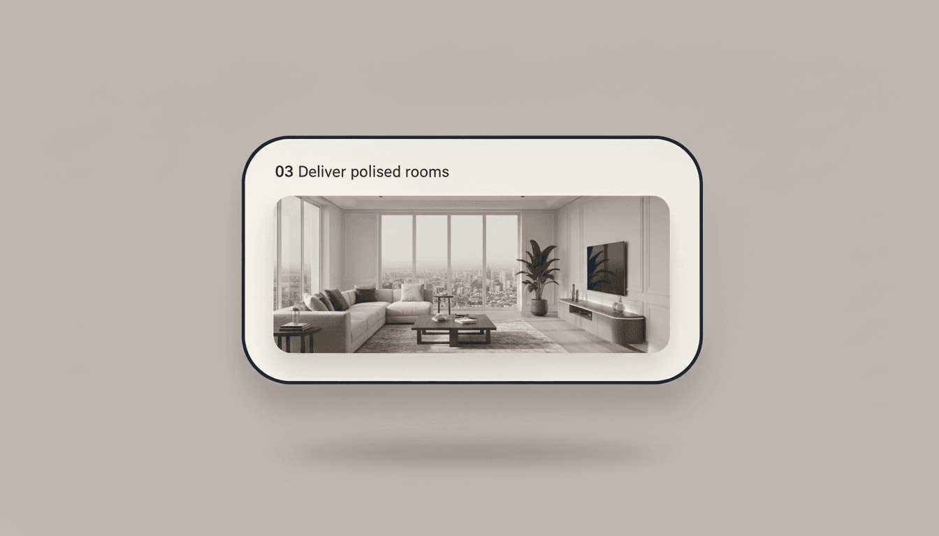 Deliver polished rooms